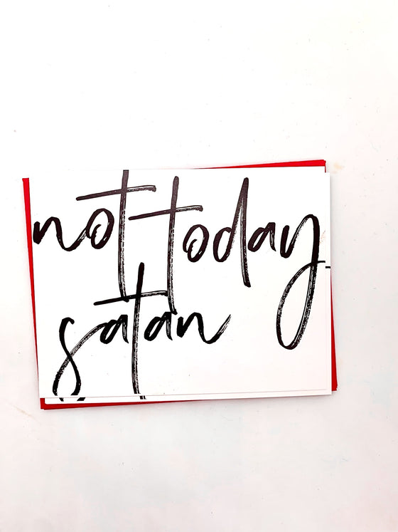 Not Today Satan Notecard